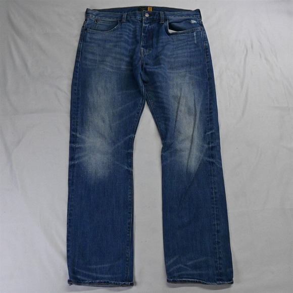 J.CREW 34 x 32 770 Straight Light Distressed‎ Denim Jeans - Picture 1 of 5